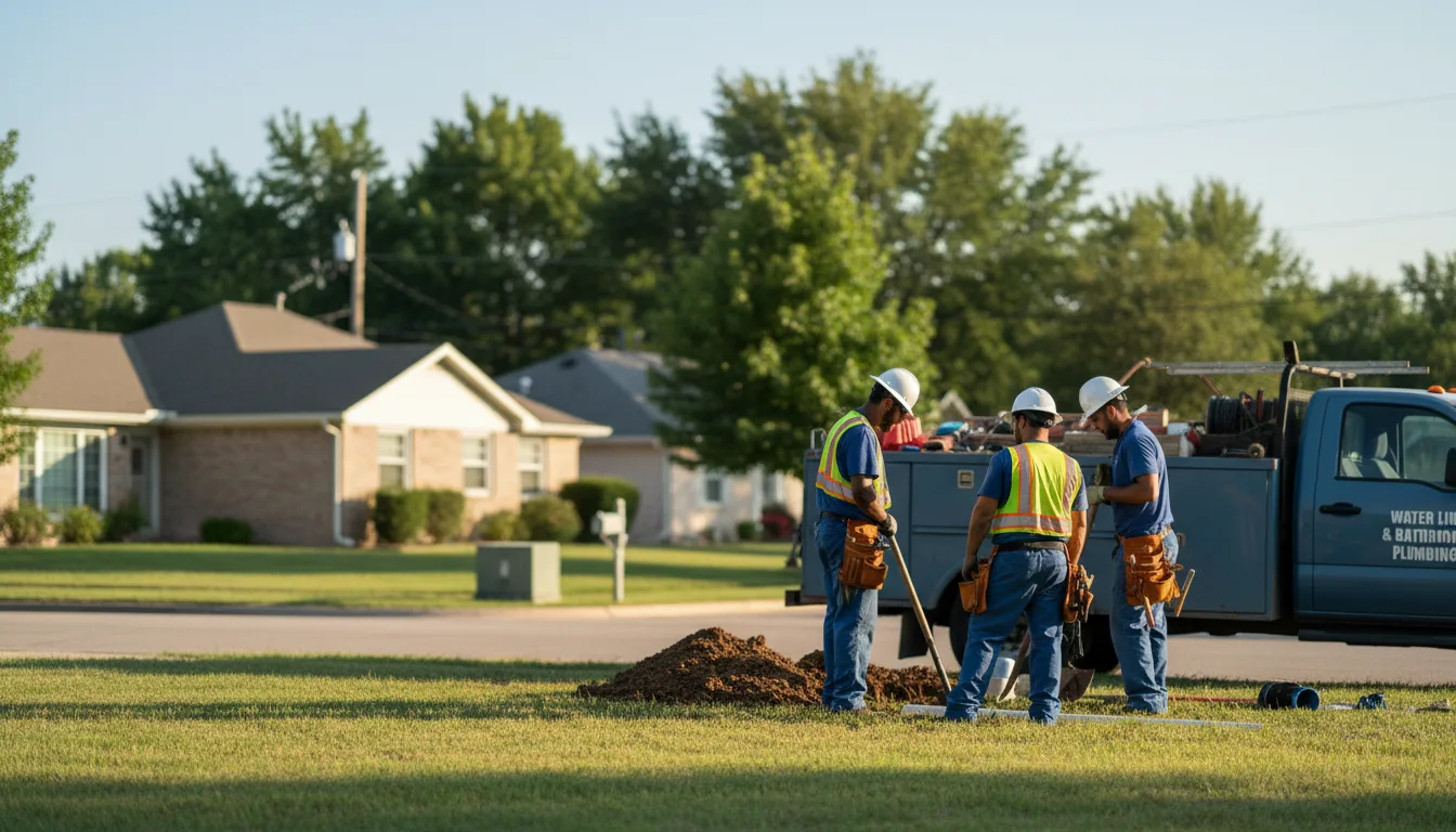 Residential water line and bathroom plumbing service in Beachwood, OH
